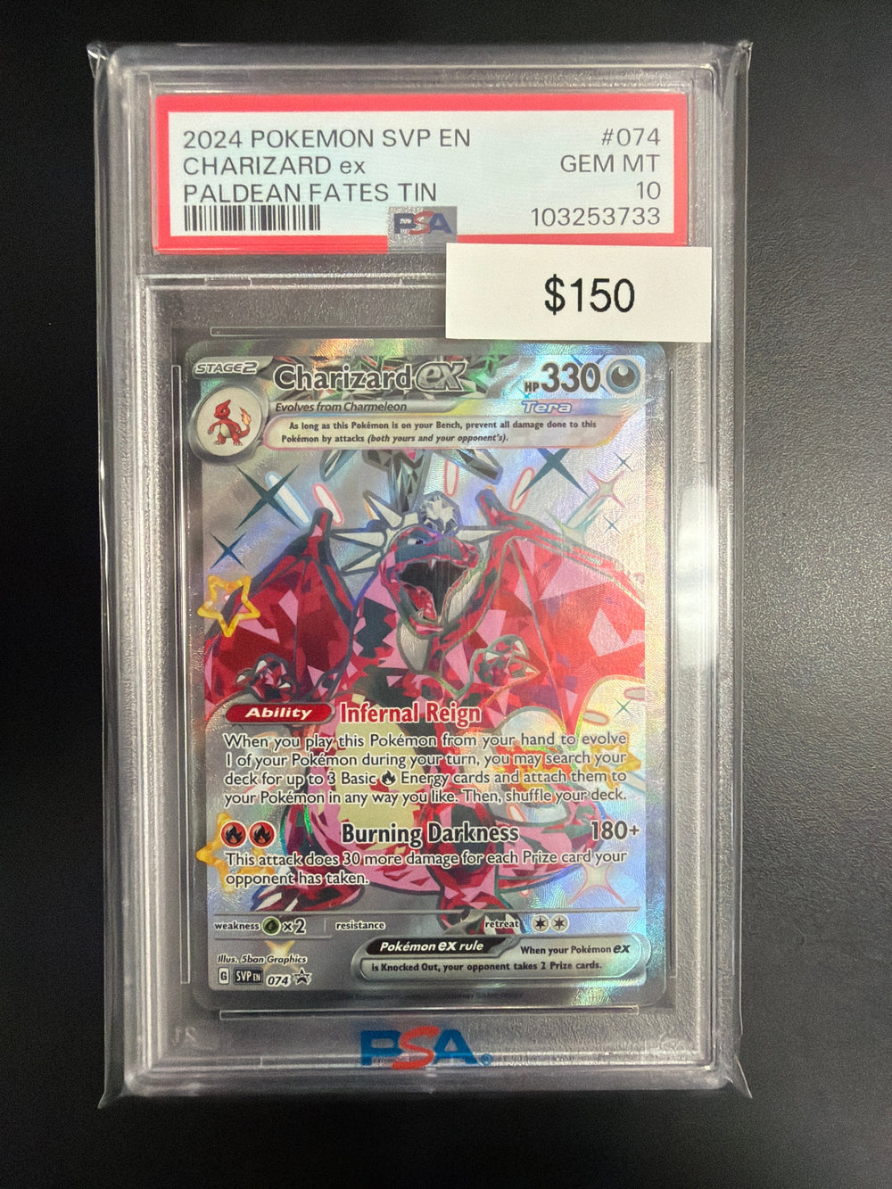 Pokemon Charizard EX 074 PSA 10