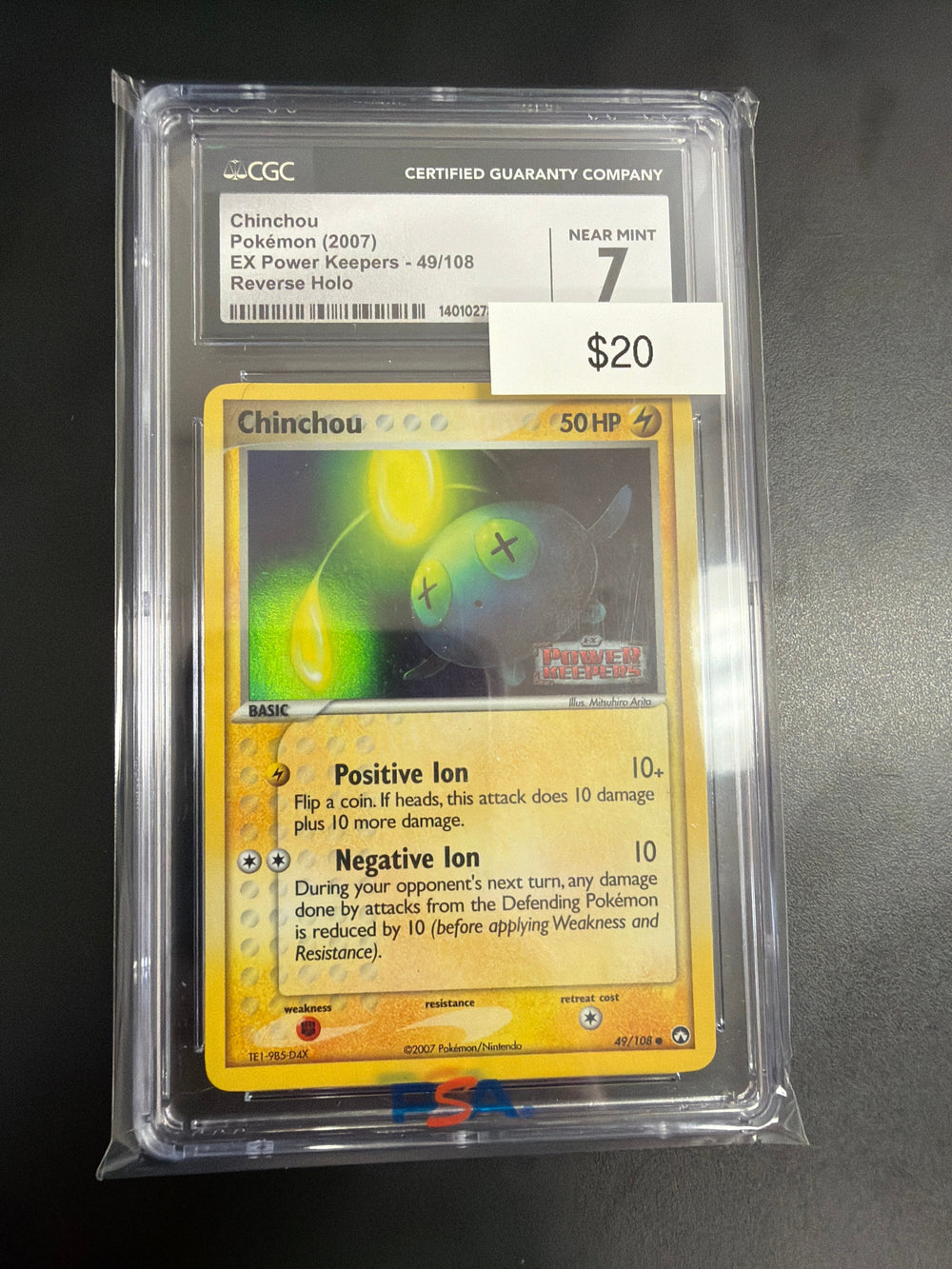 Pokemon Chinchou Power Keepers Rev. Holo