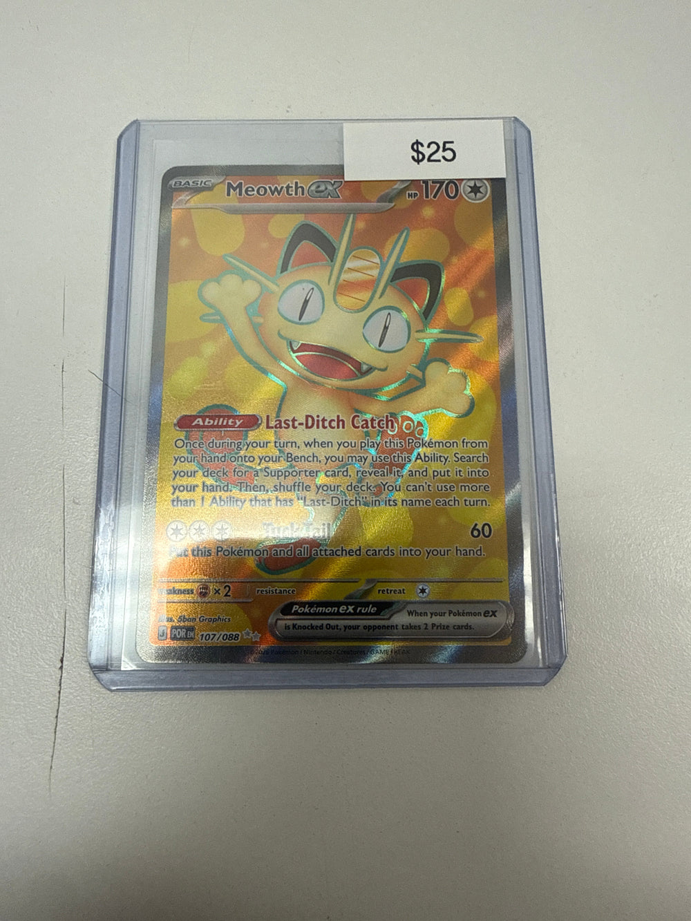 Pokemon Meowth Ex #107/088
