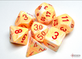 Chessex: Festive Sunburst/ Red 7 Die Set