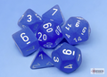 Chessex: Frosted Blue/White 7-Die Set