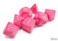 Chessex: Frosted Pink/White 7-Die Set