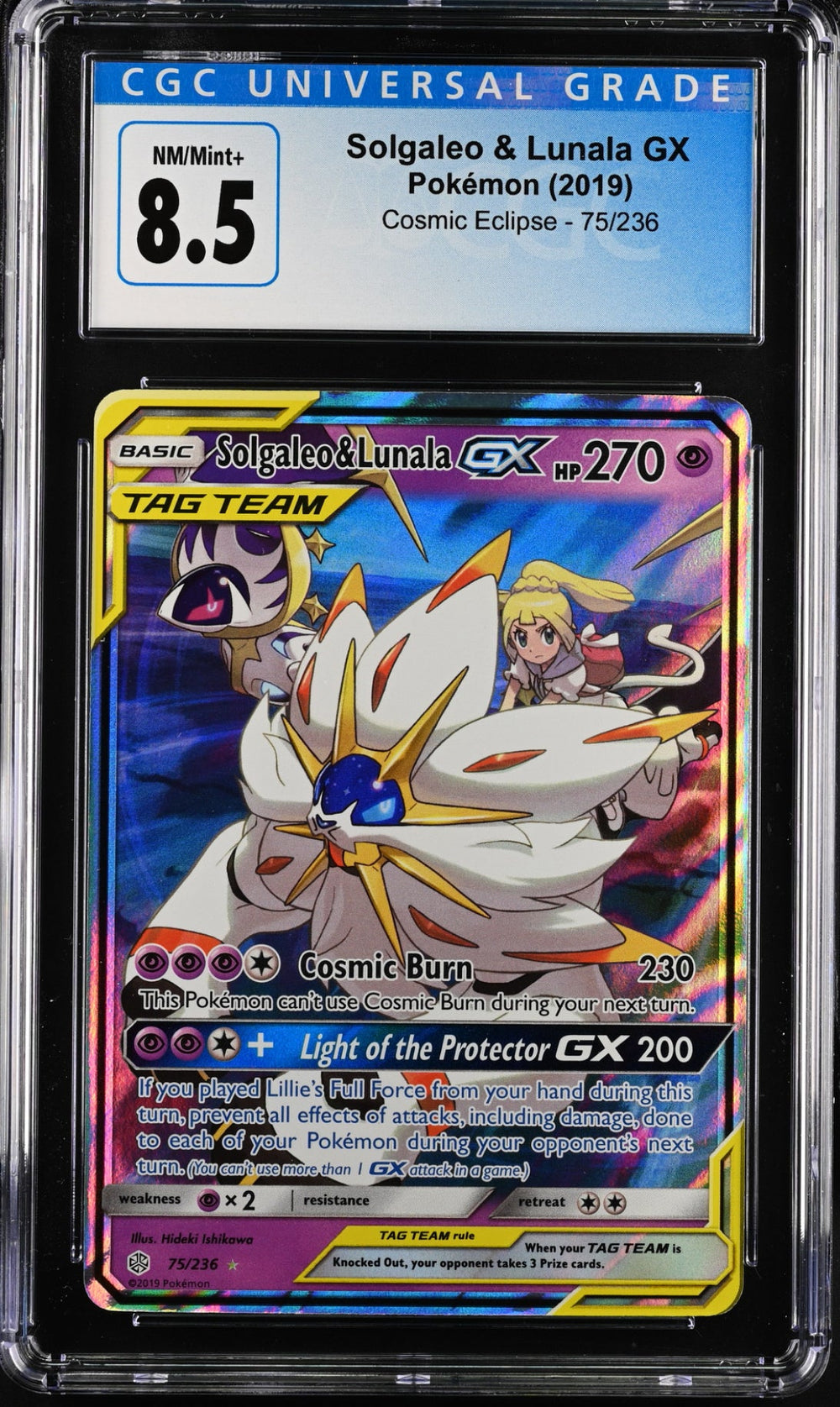 2019 Pokemon Solgaleo & Lunala GX #75/236 CGC 8.5