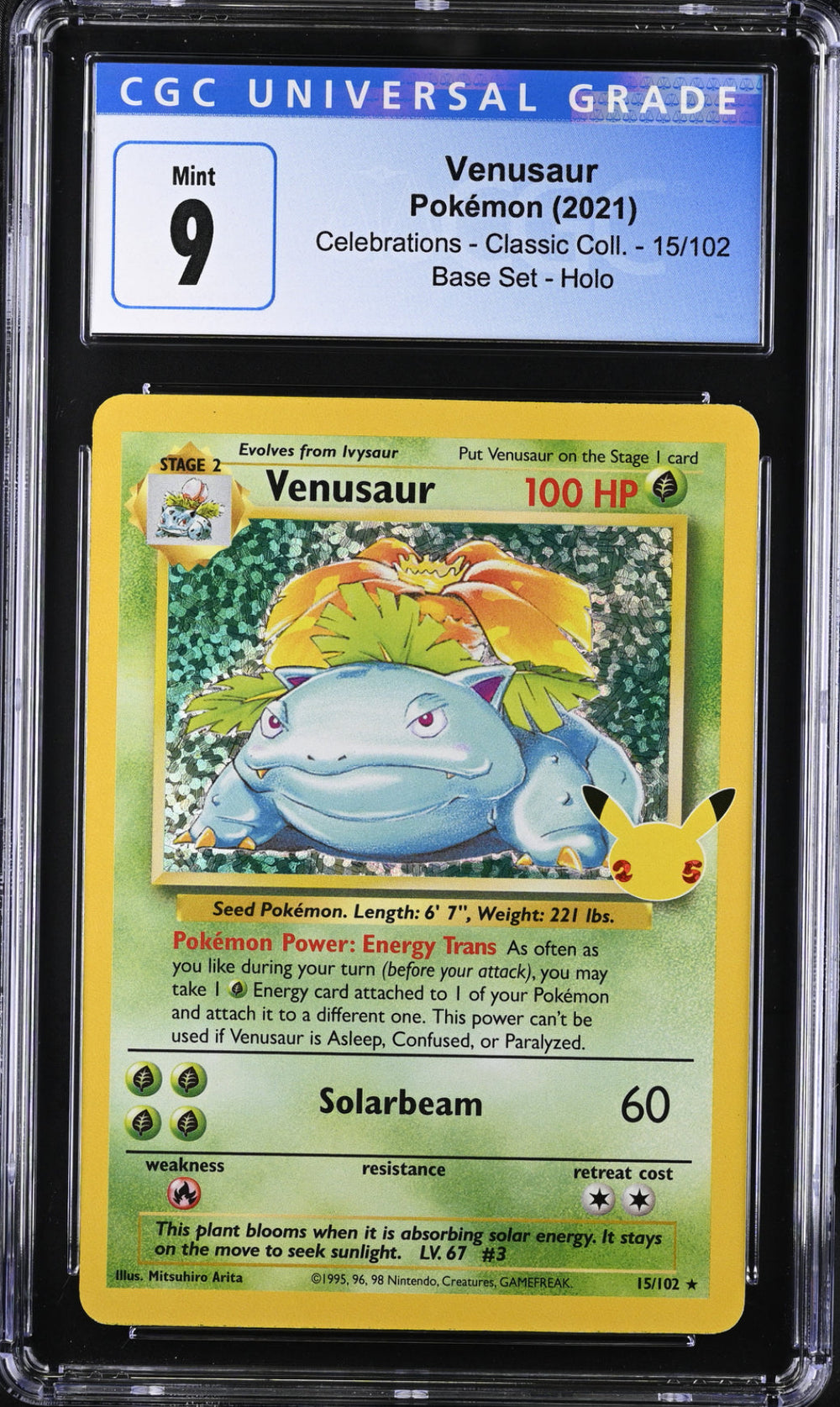 2021 Pokemon Venusaur #15/102 CGC 9