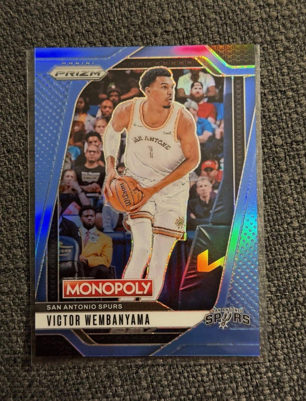 2024-25 Panini Prizm Monopoly - Victor Wembanyama Boardwalk Blue Prizm - Limited to /15