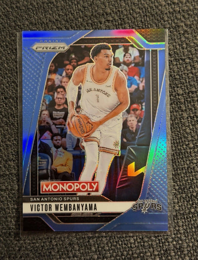 2024-25 Panini Prizm Monopoly - Victor Wembanyama Boardwalk Blue Prizm - Limited to /15