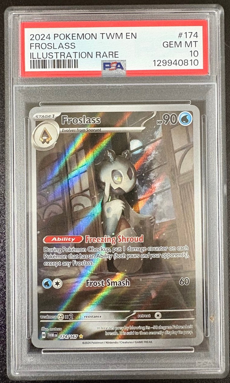 FROSLASS ILLUSTRATION RARE 2024 POKEMON TWM EN-TWILIGHT MASQUERADE PSA GEM MT 10