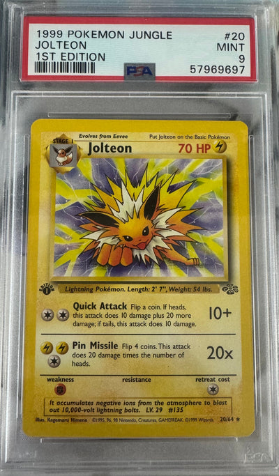 1999 Pokemon Jolteon 1st Edition #20 PSA 9