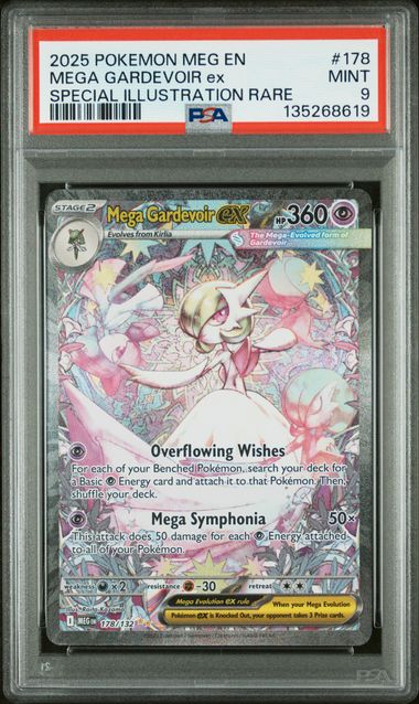 2025 POKEMON MEGA EVOLUTION MEGA GARDEVOIR EX #178 PSA 9
