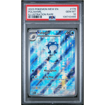 Poliwhirl IR #176 Pokemon Mew PSA 10