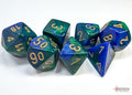Chessex: Gemini Blue-Green/Gold 7-Die Set