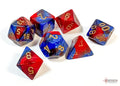 Chessex: Gemini Blue-Red/Gold 7-Die Set