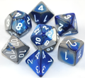 Chessex: Gemini Blue/Steel 7-Die Set