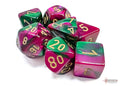 Chessex: Gemini Green-Purple/Gold 7-Die Set
