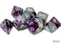 Chessex: Gemini Purple-Steel/White 7-Die Set