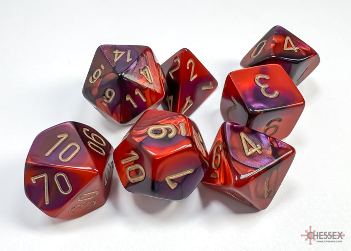 Chessex: Gemini Purple/Red 7-Die Set