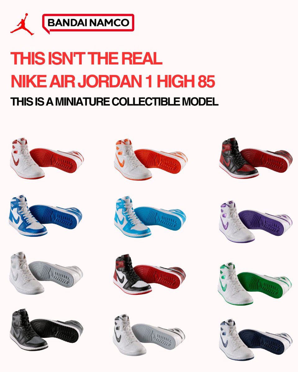 Bandai x Nike - COMPLETE SET WITH SECRETS - Air Jordan 1 High 85 Miniature Collection GASHAPON