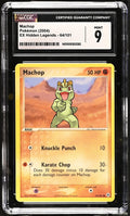 2004 POKEMON EX HIDDEN LEGENDS MACHOP #64/101 CGC 9