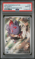 2025 POKEMON SVP EN-SV BLACK STAR PROMO #189 N'S ZORUA JOURNEY TOGETHER ETB PSA 10