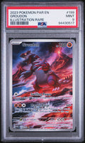 2023 POKEMON PAR EN-PARADOX RIFT #199 GROUDON ILLUSTRATION RARE PSA 9