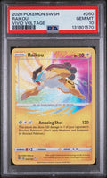 2020 POKEMON SWORD & SHIELD VIVID VOLTAGE #050 RAIKOU VIVID VOLTAGE PSA 10