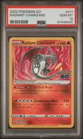 2022 POKEMON GO #011 RADIANT CHARIZARD PSA 10