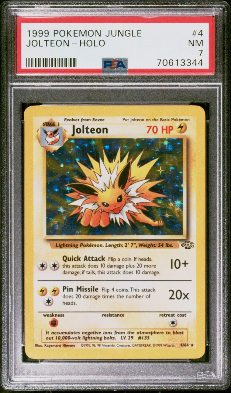 1999 Pokemon Jungle Jolteon #4 PSA 7
