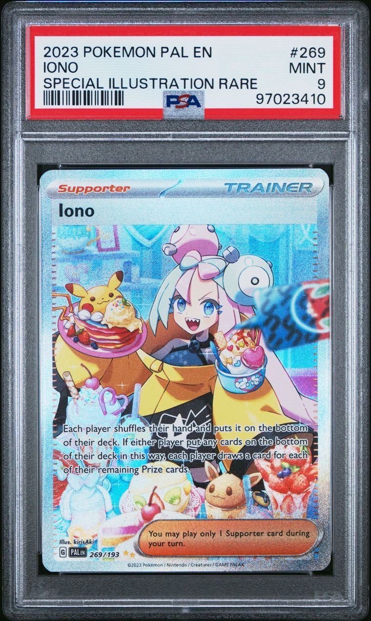 Pokemon TCG Iono #269 Special Illustration Rare PSA 9