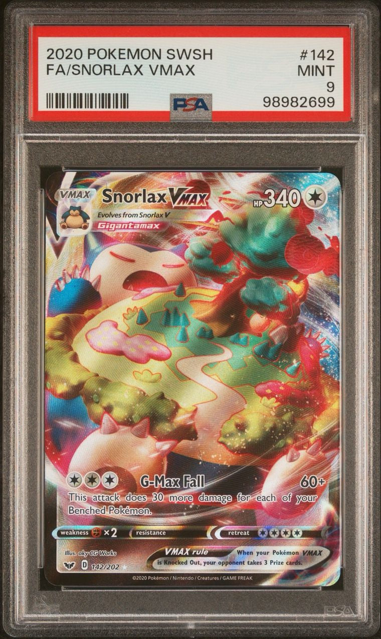 2020 Pokemon Snorlax Vmax #142 PSA 9