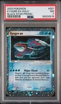 2003 POKEMON BLACK STAR PROMO KYOGRE EX-HOLO #001 PSA 7