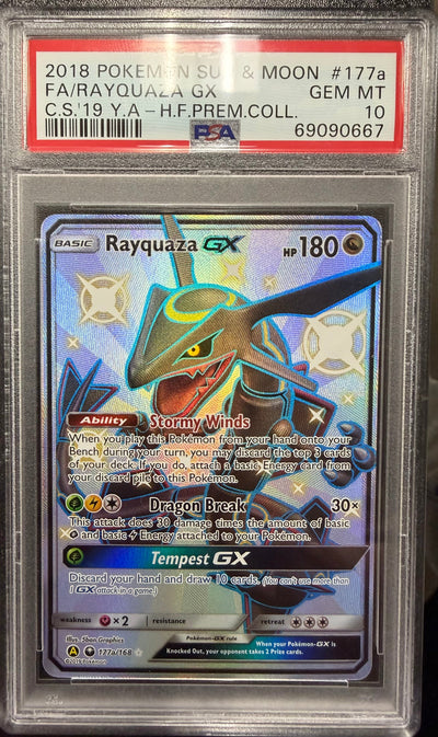2018 Pokemon Sun & Moon FA/Rayquaza GX C.S'19 Y.A - H.F.Prem.Coll - PSA 10