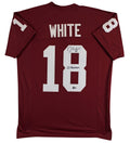 Oklahoma Jason White "03 Heisman" Signed Maroon Pro Style Jersey BAS Witnessed 2