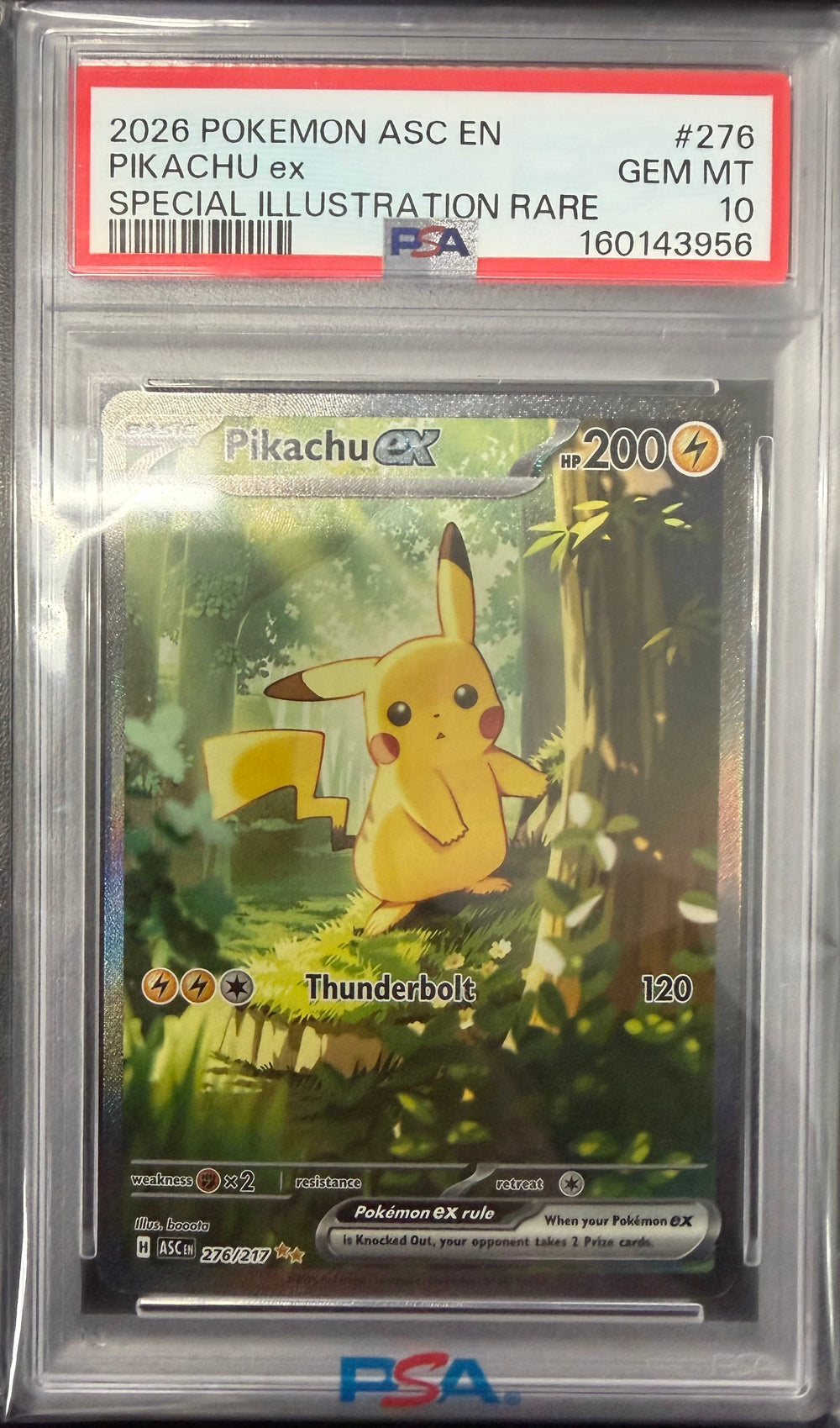 2026 Pokemon ASC EN - Pikachu ex #276 - Special Illustration Rare - PSA 10