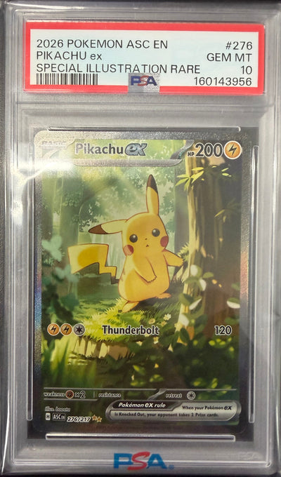 2026 Pokemon ASC EN - Pikachu ex #276 - Special Illustration Rare - PSA 10