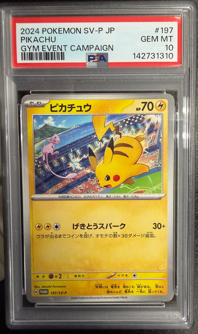 2024 Pokemon SV-P JP - Pikachu #197 - Gym Event Campaign - PSA 10