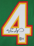 Shawn Kemp Authentic Signed Green Pro Style Jersey w/ White #'s BAS Witnessed