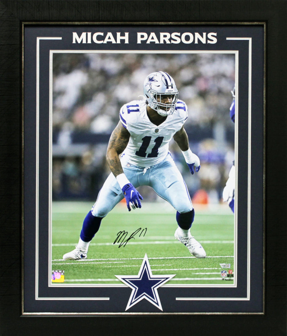 Cowboys Micah Parsons Authentic Signed 16x20 Framed Vertical Photo Fanatics