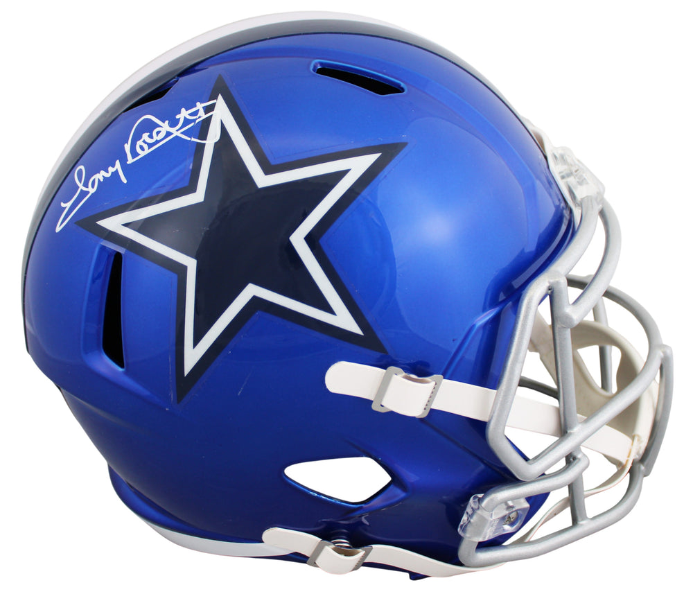 Cowboys Tony Dorsett Signed Flash Full Size Speed Rep Helmet BAS Witnessed
