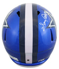 Cowboys Tony Dorsett Signed Flash Full Size Speed Rep Helmet W/ Case BAS Witness