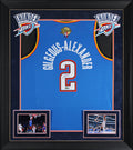 Thunder Shai Gilgeous-Alexander Signed Blue Nike Finals Ed. Framed Jersey BAS