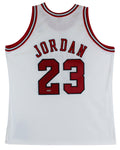 Bulls Michael Jordan Authentic Signed White 1997-98 M&N Jersey UDA #BAH44402