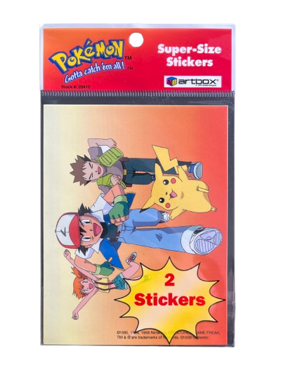 1998 Pokemon Artbox Ash Super Size 2 Stickers : Charizard, Beedrill and Raticate