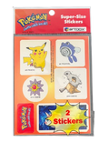 1998 Artbox Pokemon Raticate Super Size Stickers : Pikachu, Poliwhirl, Eevee, Cubone and more