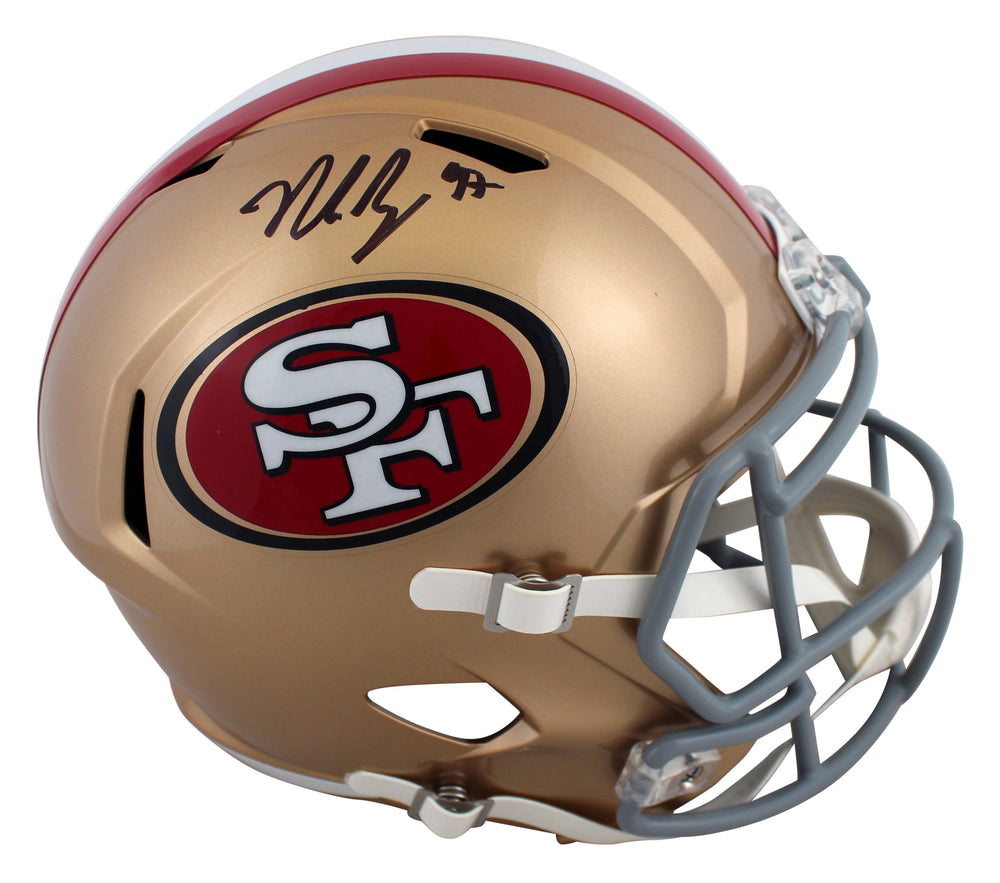 49ers Nick Bosa Authentic Signed Full Size Speed Rep Helmet BAS Witnessed