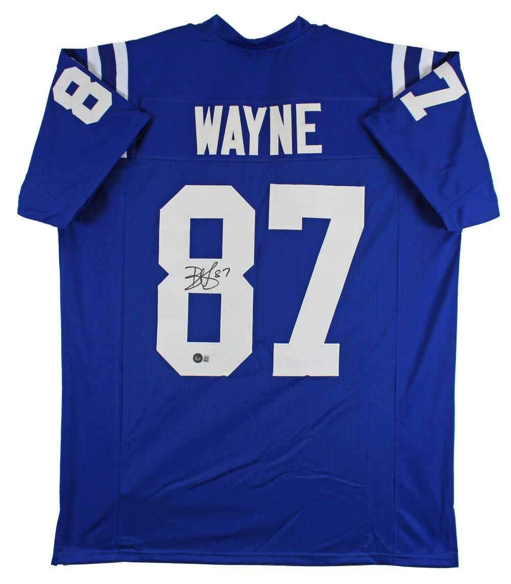 Reggie Wayne Authentic Signed Blue Pro Style Jersey Autographed BAS Witnessed