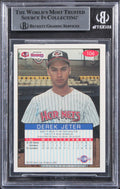 Yankees Derek Jeter Authentic Signed 1993 Excel #106 Rookie Card BAS Slabbed