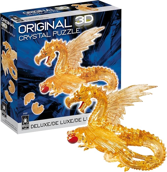BePuzzled: Original 3D Crystal - Golden Dragon Deluxe Puzzle