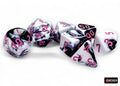 Chessex: Gemini Black-White/Pink Polyhedral 7-Dice Set