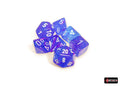 Chessex: Nebula Aura/White Luminary Polyhedral 7-Dice Set
