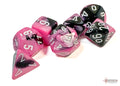 Chessex: Gemini Black-Pink/White Polyhedral 7-Dice Set